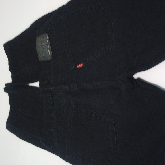 Boys Levis 502 Regular Taper Black Denim Pants - Picture 9 of 10